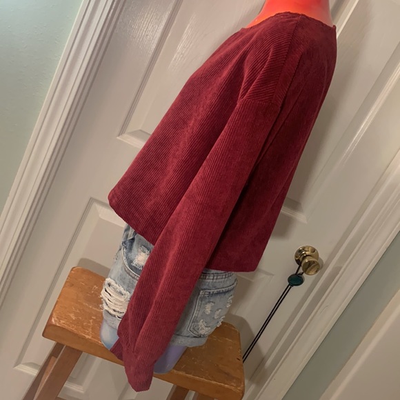 SHEIN Corduroy Crop Top Sweater - Picture 5 of 14
